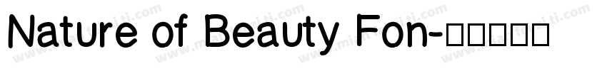 Nature of Beauty Fon字体转换